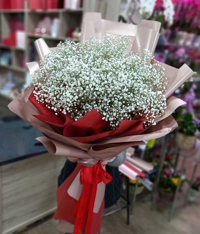 Букет цветов из: Гипсофила в Дубках Дагестан