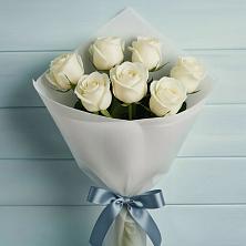 Букет 7 Белых роз Эдлесс Лав в Дубках Дагестан