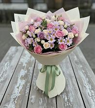Букет цветов из:  Розы и Хризантемы в Дубках Дагестан