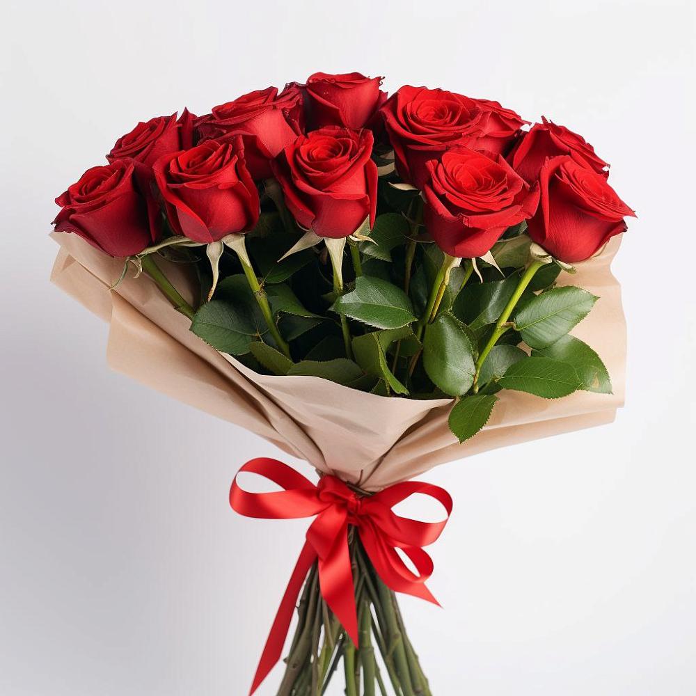 Букет 11 Красных роз Эдлесс Лав в Дубках Дагестан