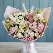 Букет цветов из:  Альстромерии и Розы в Дубках Дагестан
